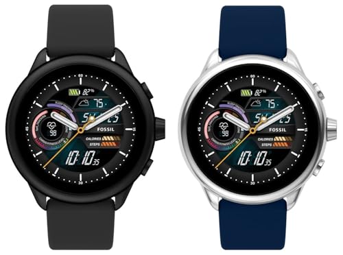 Image of Fossil Gen 6 Display Wellness Edition Blue Smartwatch FTW4070, Gen 6 Display Wellness Edition Black Smartwatch FTW4069