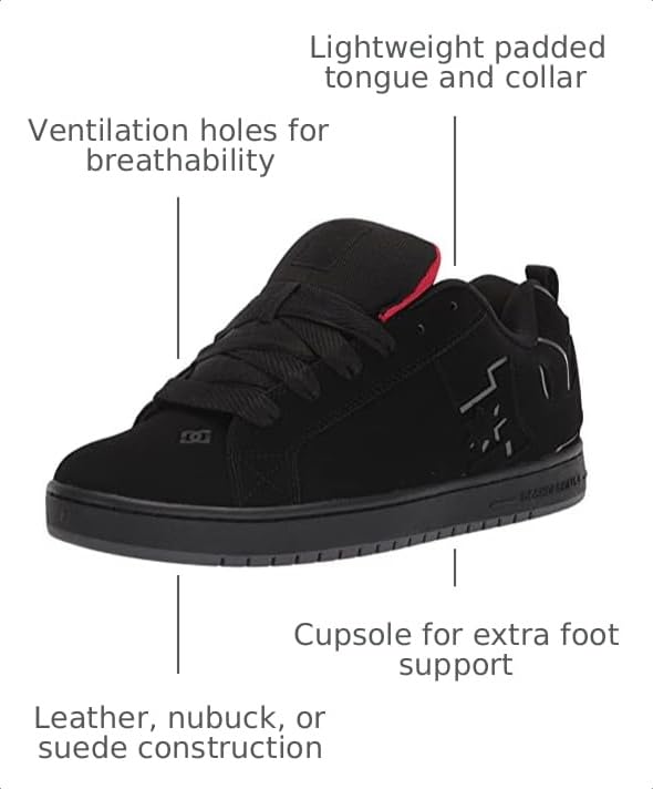 Image of DC Men's Court Graffik Casual Low Top Skate Shoe Sneaker