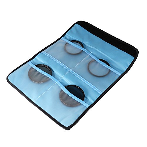 Cam Design Padded 4 Pocket Filter Case Compatible with Circular Filters 40.5mm, 49mm, 62mm, 43mm, 52mm, 55mm, 52mm, 58mm, 67mm, 72mm, 77mm, 82mm