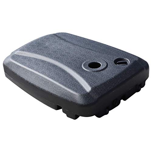 Outsunny Cantilever Umbrella Base, 165 lbs. Capacity, Portable Offset Umbrella Stand on Wheels, Mobile, Heavy-Duty, Fillable with Water or Sand, Black