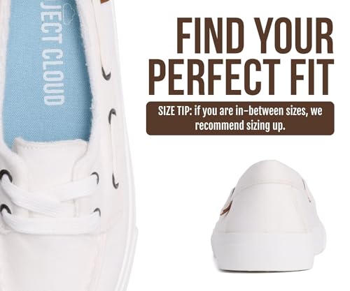 Image of Project Cloud Canvas Sneakers for Women - Memory Foam Slip On Shoes Women Footwear - Lightweight and Non Slip Fashion Sneakers (Seasalt)