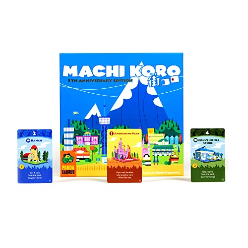Image of Machi Koro Board Game The Ultimate City-Building Game! Fast-Paced Dice Rolling Strategy Game for Kids and Adults, Ages 8+, 2-4 Players, 30 Minute Playtime, Made by Pandasaurus Games