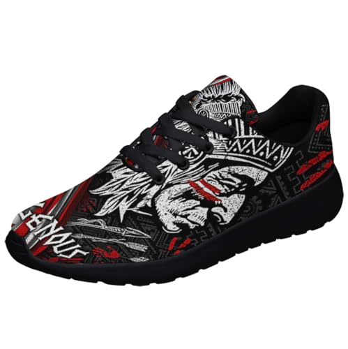 Sonzj-II Native American Flag Shoes Men Women Breathable Running Tennis Gym Walking Sneakers