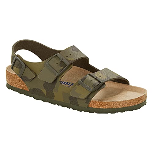 Birkenstock Women's Milino SFB Birko-Flor Desert Soil Camo Green 36 N