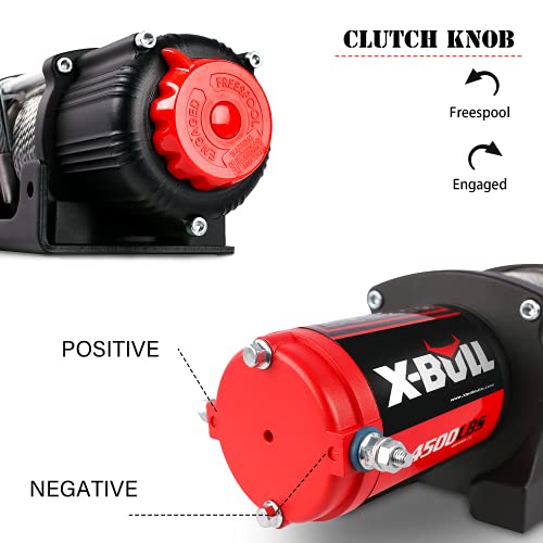 Winch eléctrico X-BULL 4500LBS con cable de acero miniatura 4