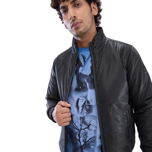 Image of Spykar Polyester Full Sleeve Regular Fit Jackets For Men