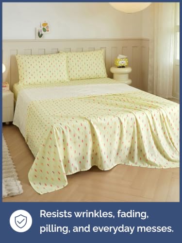 Image of Kids Full Size Popsicle Bed Sheets - 4 Piece Kids Popsicle Sheet Set - Summer Treat Bedding - Ultra-Soft, Cute & Cozy - Breathable & Machine Washable - Sweet Bed Set for Boys, Girls, Teens & Toddlers