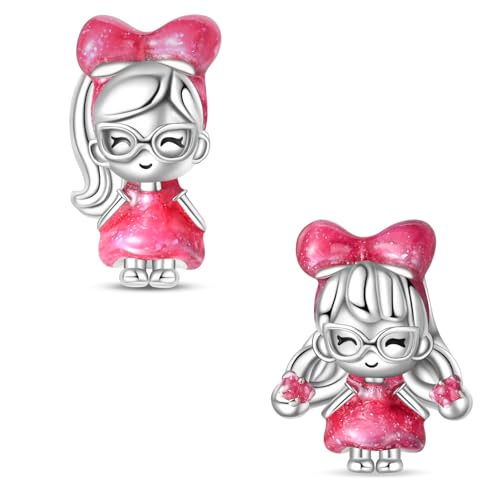 HappyStar 925 Sterling Silver Charms for Bracelets and Necklaces Combination Dangle Pendants Beads Charms Jewelry Gift for Women Compatible Pandora European Bracelets (With Spacer Beads)