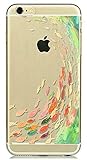 iPhone 6 Plus / 6s Plus Compatible , Designer Choice Collection Colorful Flexible Ultra Slim Transparent Translucent Apple iPhone Case Cover - Colorful Fish Swarm