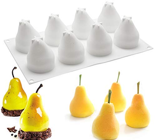 Silicone Pear Shape Mold Baking Mousse Cake Mold Pudding Ice Cream Dessert Molds