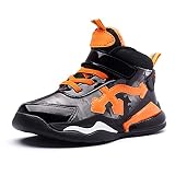 Kinderschuhe Laufschuhe Jungen Sportschuhe Grundschüler Hallenschuhe Sneaker Für Outdoor Sportschuhe Für Kinder Im Herbst Und Winter,Orange,33