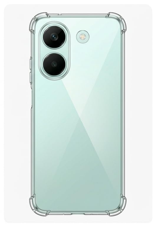Image of Hybrid Clear Back Case Cover for Redmi Turbo 5 5G | Shockproof Design | Camera Protection Bump | Bumper Case Cover for Redmi Turbo 5 5G (Transparent)