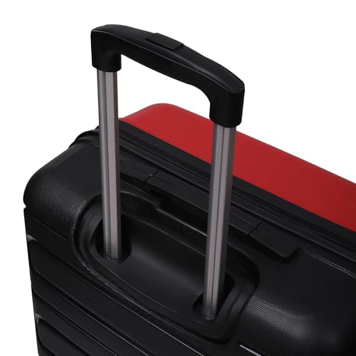 Image of Yayavar Tokyo Textured ABS Hard-Sided Suitcase Bag | Dual Color Trolley with 4 Spinner Wheels, Number Lock, Water Resistant | Luggage Bag for Travel