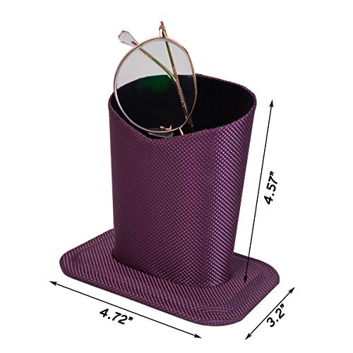 Bleiou 2 Pack Eyeglasses Holder Stand Glasses Stand Case Eyeglasses Protective Holder for Desks or Nightstands(Purple)