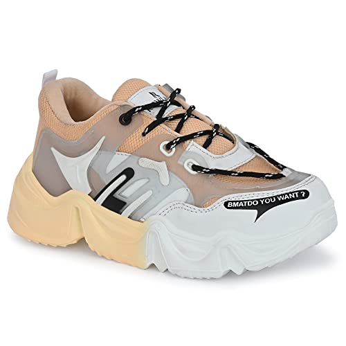 Image of ROWLANS Women's Synthetic Leather Comfortable /Running Lace-Ups Sports Shoes