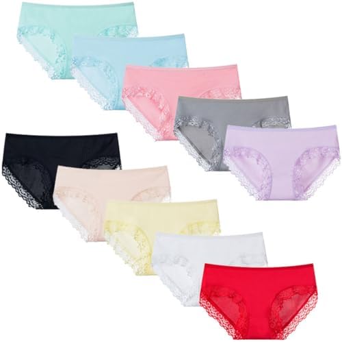 FAIRYRAIN 8 pieces monochrome panties for big teen teen girls sea...