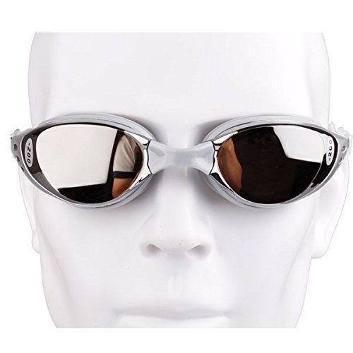 REIZ M301-SL-300 Waterproof Antifog Coating Myopia Eyewear Goggles Swimming Glasses 300 Degrees - Silver