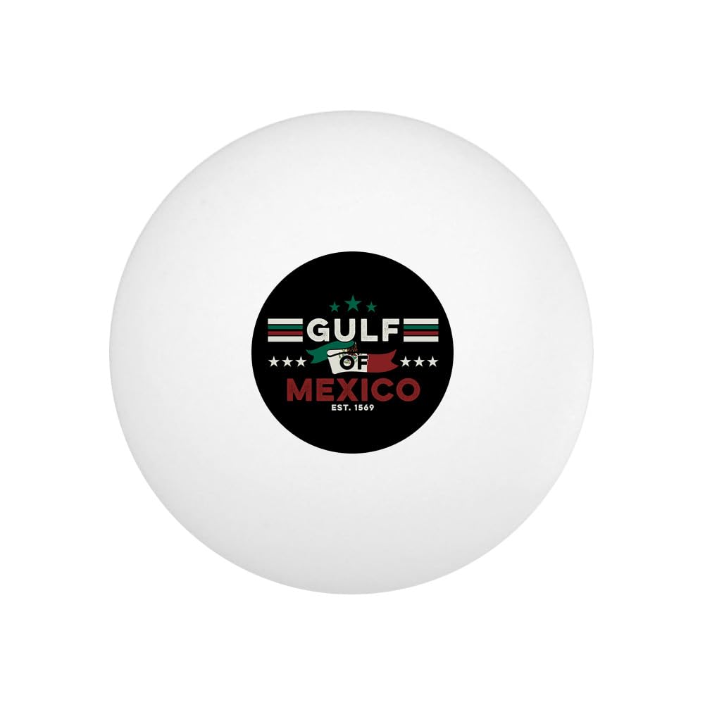 GRAPHICS & MORE Gulf of Mexico Est. 1569 Novelty Table Tennis Ping Pong Ball 12 Pack with Storage Bag