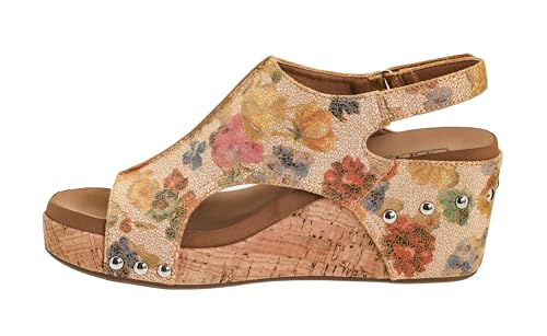 Image of Corkys Footwear Womens Carley Wedges, Featuring Corkys EVA Foam Cushioned Insoles, A 2.5 Inch Heel, Lightweight For All Day Wear, And Hook And Loop Closure