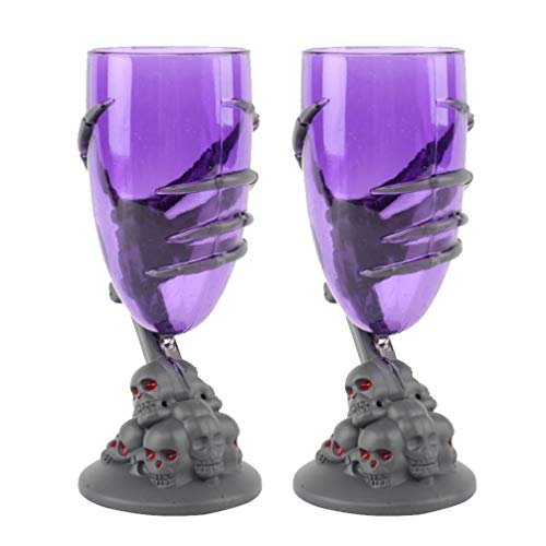 Cabilock 2 peças Halloween Goblet Esqueleto Vinho Goblet Piscante Copos de Bebidas Cápsulas de Vinho