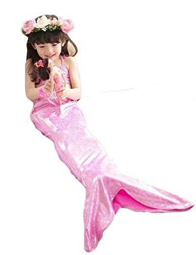 Lovely Little Girls Mermaid Swimsuit Bikini Swimwear 3pcs Set