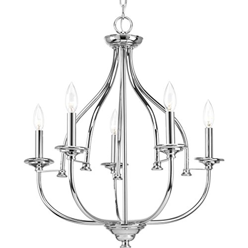 Black Friday Clearance Progress Lighting P400066-015 Tinsley Five-Light Chandelier, Polished Chrome
