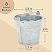 Juvale Mini Galvanized Metal Tins & Metal Pails - 6-Pack, 3 in H x 3.5 in W, Silver - Rustic Party Favors & Succulent Planters - Tin Cans for Crafts & Home Decor - Mini Baskets for Favors
