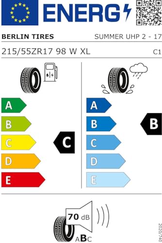 Berlin Tires Summer UHP 2 215/55 ZR17 98W XL - C/B/70dB Sommerreifen (PKW)