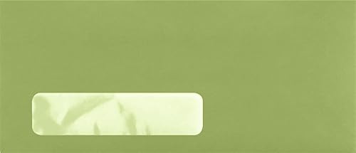LUXPaper Sobres para ventana de negocios #10 4 18 pulgadas x 9 12 pulgadas Verde aguacate Texto de 70 libras 50 unidades