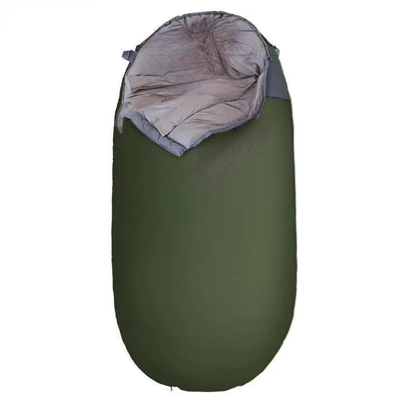 KCHYCV Outdoor-Schlafsack in Eiform, Ultraleicht, extra breit, extra lang, Daunen-Camping-Schlafsack, Warmer wasserdichter Schlafsack (Color : Lake Blue 1300g) Sport & Freizeit