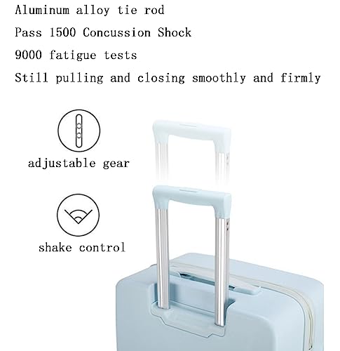Luggage, Universal Wheel Trolley Case 22-inch Suitcase 20-inch Boarding Case Durable and Shock-Absorbing, English Travel (Green 26 inches)3