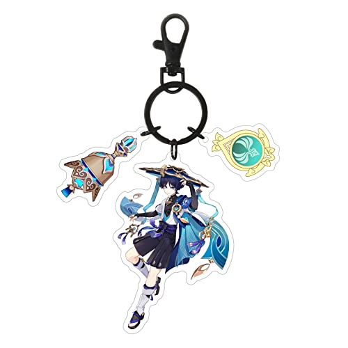 Sonsoke Porte-clés en acrylique avec figurine de l'anime Genshin Impact - Décoration de cosplay (guerre) Cover