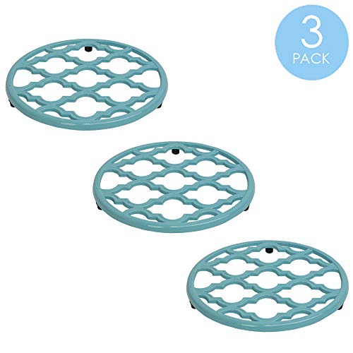 Home Basics Lattice Collection Cast Iron Trivet for Serving Hot Dish, Pot, Pans