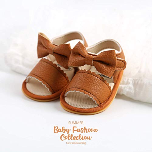 Babelvit Infant Baby Girl Boy Sandals Comfort Premium Summer Outdoor Casual Beach Shoes With Flower Bowknot Anti Slip Rubber Sole Newborn Toddler Prewalker First Walking Shoes #TOP4