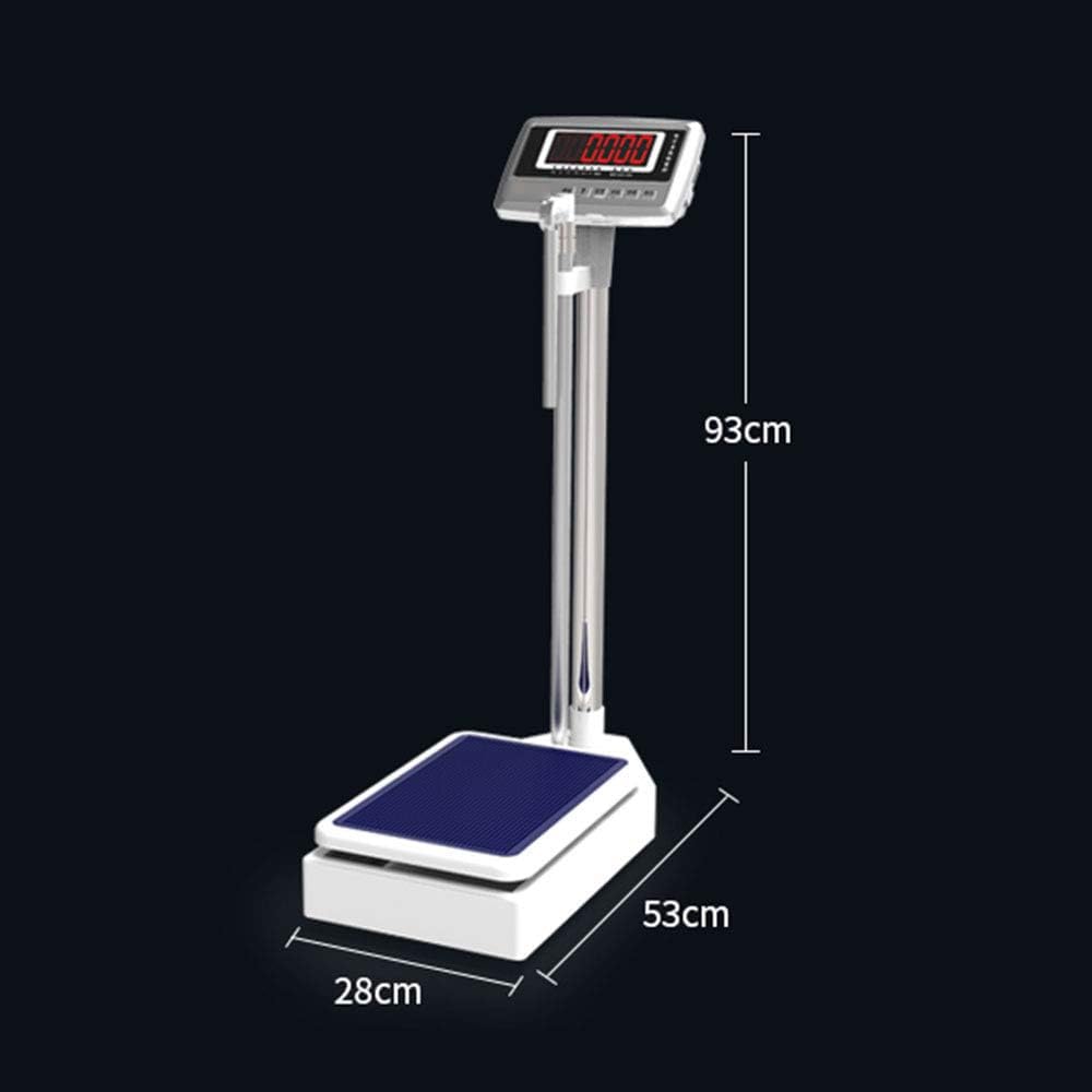 Digitale Ärztewaage mit Höhenstange, hochpräzise Badezimmer-Körper-Gewichts-Maschine für Heim-Gym-Krankenhaus, 440lbs Kapazität, einfache Leseanzeige, Anti-Rutsch-Basis