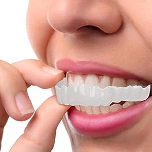 Kunstgebit Tanden Tijdelijke Fake TeethSnap On Fineer, Snap in Tanden voor Mannen en Vrouwen, Bedek De Onvolmaakte Tanden, Geen Pijn Geen Schot Geen Boren, Fix Zelfverzekerde Glimlach (4 Pcs)