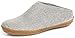 Produktbild glerups dk Unisex - Erwachsene Filz-Hausschuh BR, Damen,Herren Hausschuh,Huettenschuh, Schafwolle, rutschfeste Gummisohle Grau (Grey), 43 EU / 9 UK