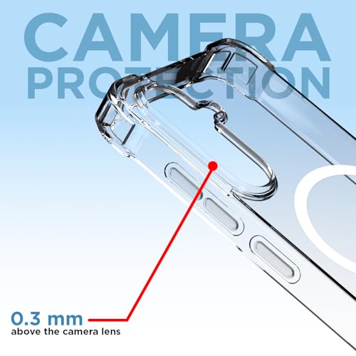 Image of Amazon Basics Back Cover for Samsung Galaxy M56 5G Mag-Safe Shockproof PC + TPU Protective Case Magnetic Support Bumper Case (Transparent Mag-Safe)