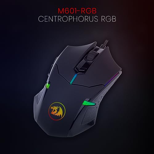MOUSE GAMER REDRAGON CENTROPHORUS 2 M601-RGB PRETO