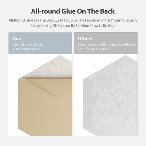Image of 12 Pack Hexagon Acoustic Panels Self Adhesive Sound Proof Foam(Beige)