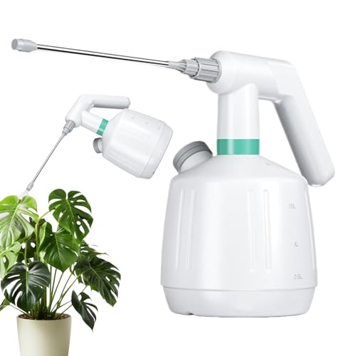 Pulverizador eléctrico, pulverizador alimentado por batería recargable – 2 L funciona con pilas para interiores y exteriores, patio, jardinería, limpieza de plantas fertilizantes