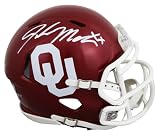 Oklahoma John Mateer Authentic Signed Speed Mini Helmet BAS Witnessed