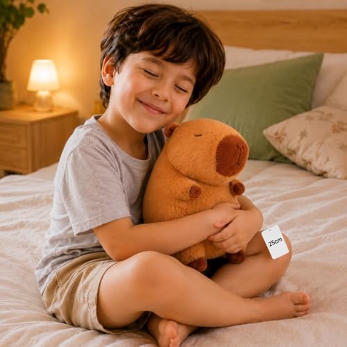Image of Capybara 25cm | Ultra Soft Plush Stuffed Toy | Cute Hugging Pillow | Gift for Kids Boys Girls