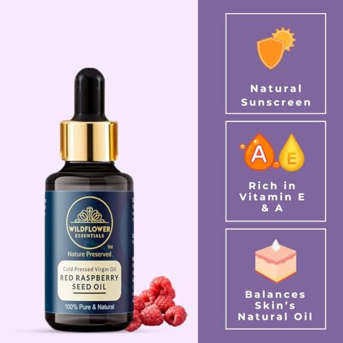 Image of 100% Pure Red Raspberry Seed Oil (Rubus idaeus) Cold Pressed for Face, Skin, Hair & Body (30ml)