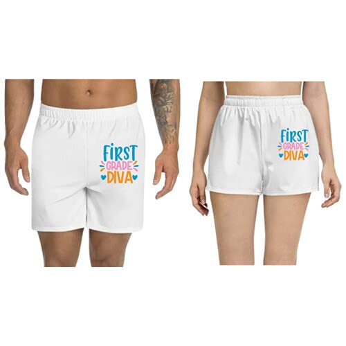 UDNAG Unisex Regular fit 'School Teacher | First Grade divaaa' Polyester Shorts [Size S/28In to XL/40In]