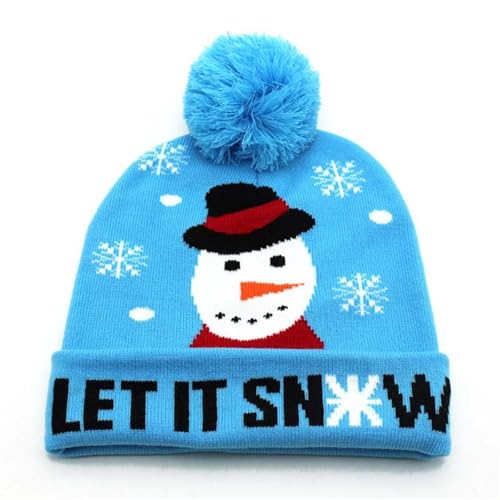 Bonnet Homme Hiver Christmas, Bonnet Bord Pliable Chaud Doux, Bonnets Automne pour Sports de Plein Aire, Bouffant(Multicolor 4)