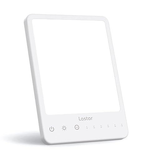sun lamp, uv free 10000 lux sunlight lamp timer function, 5 adjustable brightness levels, touch control - square ♡