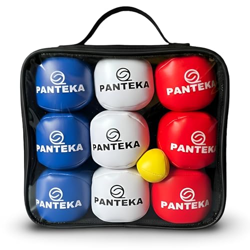 Panteka Pétanque de Salon - Boules de pétanque intérieur - Jusqu'à 9 Joueurs - Jeu de pétanque d'intérieur pour Enfants et Adultes - Jeu de 9 Boules et...