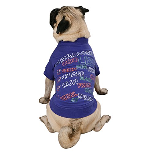 Zack & Zoey Hunde-T-Shirt mit Aufdruck Halloween to DOO Liste aus Polyester/Baumwolle, Größe XL Cover