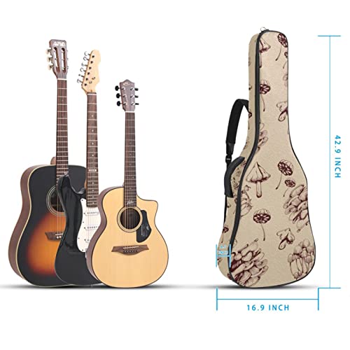 Housse pour guitare acoustique – Motif champignons sauvages – 1 cm d’épaisseur – Étanche – 101,6 cm, 104,1 cm, 106,7 cm… - Les Beatles, Paul McCartney, John Lennon, RIngo Starr, George Harrison Housse pour guitare acoustique - Motif champignons sauvages - 1 cm d'épaisseur - Étanche - 101,6 cm, 104,1 cm, 106,7 cm… – Image 6